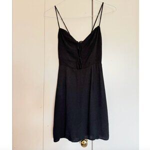 Reformation Black Spaghetti Strap Mini Dress with Cutouts Size 0